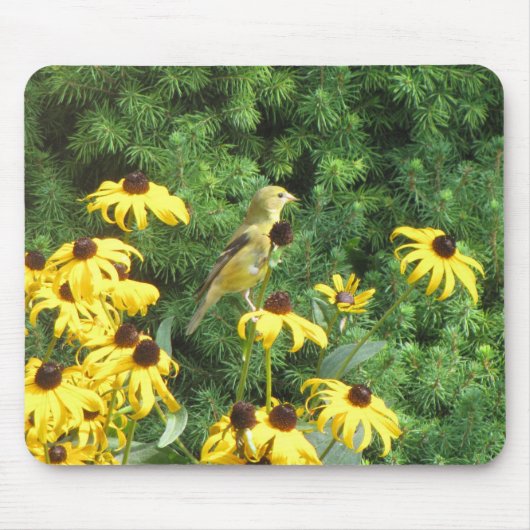 美しいイエローバードマウスパッド マウスパッド (正面)