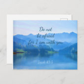 美しいイザヤ湖43:5バイブル感動的クラス ポストカード (正面/裏面)