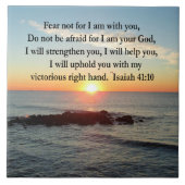 美しいイザヤ41:10日の出 タイル (正面)