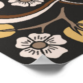 美しいイスラムのメダリオンシームレスパターンテキティ ポスター (角)