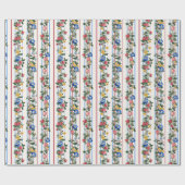 美しいイチゴとフローラブライダル ラッピングペーパー (フラット)