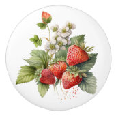 美しいイチゴ セラミックノブ (正面)