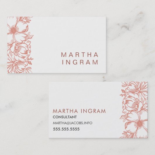 美しいイネの花の名刺 名刺 (正面/裏面)