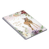 美しいイラストレーションきらめく金ゴールドグリッターガール ノートブック (右側)