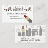 美しいイラストレーションアイアンドリップメイクアップアーティスト 名刺 (正面/裏面)