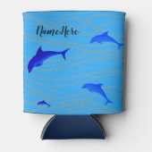 美しいイルカが泳いでいる。 缶クーラー (正面)