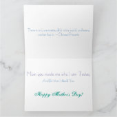 美しいイルカの母の日の挨拶状 カード (内部)