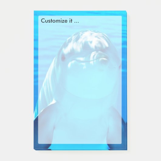 美しいイルカの水中海洋生物 ポストイット (正面)