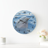 美しいイルカ ラージ壁時計 (ホーム)