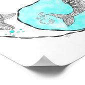 美しいインとヤンドルフィンポスター8" x 10" ポスター (角)