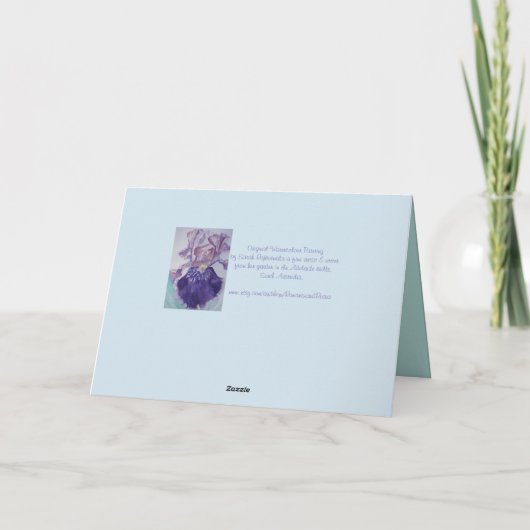 美しいインコちゃんのグム ブロッサム メンズ カード (裏面)