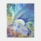 美しいインスカイホース フリースブランケット (正面)