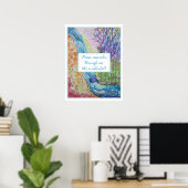 美しいインスピレーション禅チャクラエネルギーフローヨガ ポスター (ホームオフィス)