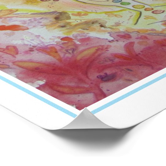 美しいインスピレーション禅チャクラエネルギーフローヨガ ポスター (角)