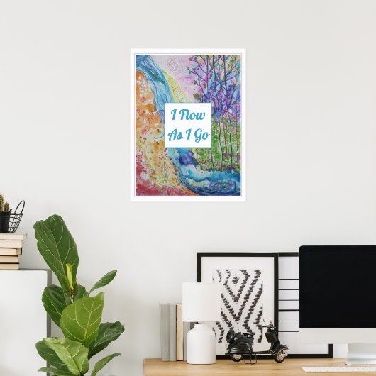 美しいインスピレーション禅チャクラエネルギーフローヨガ ポスター (ホームオフィス)