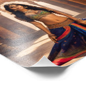 美しいインディアンの女の子のド伝統的レス フォトプリント            (角)