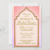 美しいインディアンアラビアンナイトブライダルシャワー 招待状 (正面)