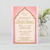 美しいインディアンアラビアンナイトブライダルシャワー 招待状 (スタンド正面)