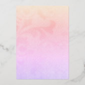 美しいインディアンミモサスアンドサモサスブライダルブランチ 箔招待状 (裏面)