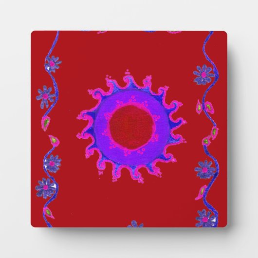 美しいインディアンモチーフメンディアートデザイン フォトプラーク (正面)