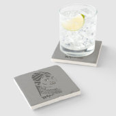 美しいインドのラニ大理石コースター ストーンコースター (横)