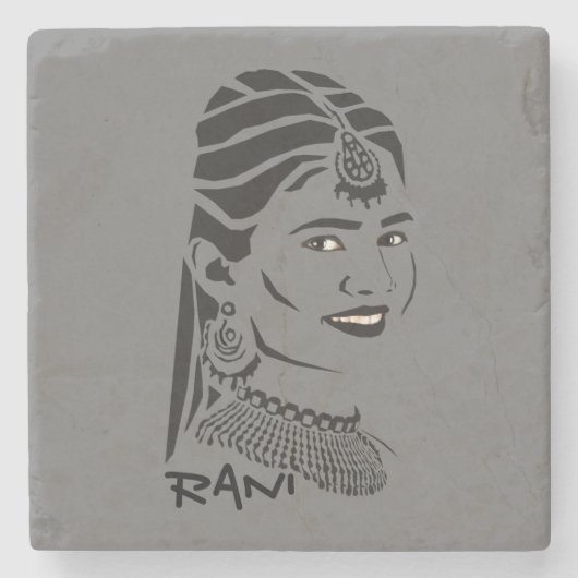 美しいインドのラニ大理石コースター ストーンコースター (正面)