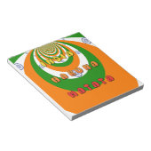 美しいインド国旗の色ハクナマタタ ノートパッド (アングル)