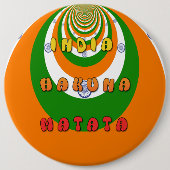 美しいインド国旗の色ハクナマタタ 缶バッジ (正面)