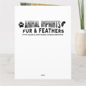 美しいインパストの蝶と花の誕生日 カード (裏面)