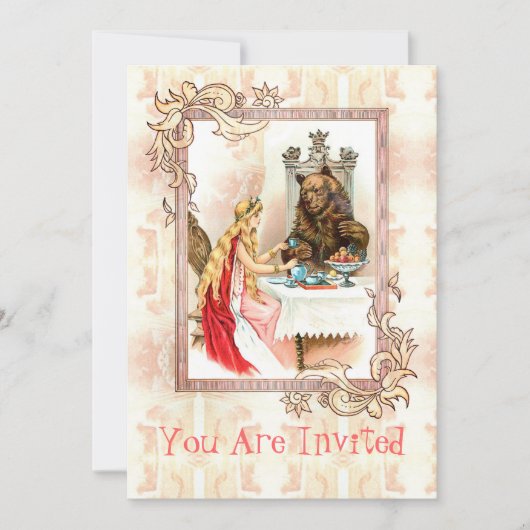 美しいインピンクザビースト招待状 招待状 (正面)