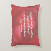 美しいインピンクローズ感動的引用文 アクセントクッション (正面(垂直))