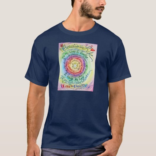 美しいインライフ丸い虹 Tシャツ (正面)