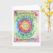 美しいインライフ丸レインボーカード カード (黄色い花)