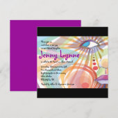 美しいイン顔バルミツワー招待状招待状 招待状 (正面/裏面)