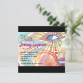 美しいイン顔バルミツワー招待状招待状 招待状 (スタンド正面)