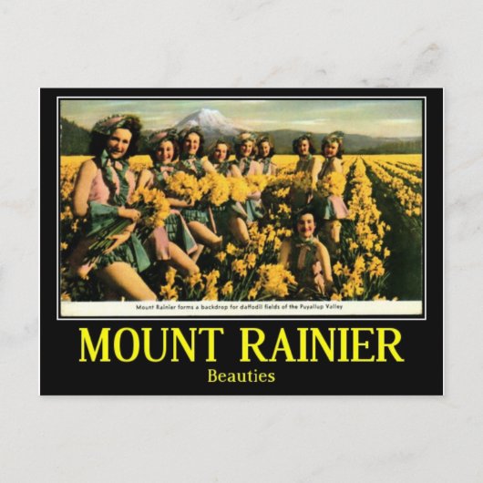 美しいインPuyallup Valley,ヴィンテージ ポストカード (正面)