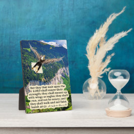 美しいイーグル聖なる書物、 経典プラークイザヤ40:31 フォトプラーク