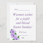 美しいイースターの祝福 シーズンカード (裏面)