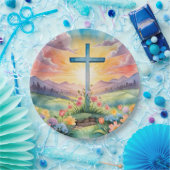 美しいイースターウォーターカラーアート ペーパープレート (パーティー)