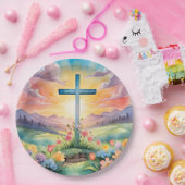 美しいイースターウォーターカラーアート ペーパープレート (パーティー)