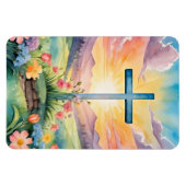 美しいイースターウォーターカラーアート マグネット (横)