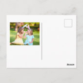 美しいイースターファミリーフォトライトパープルアーチ ポストカード (裏面)