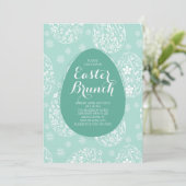 美しいイースターブランチの夕食のパーティの招待状 招待状 (スタンド正面)