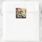 美しいイースターユリのクロス スクエアシール (バッグ)