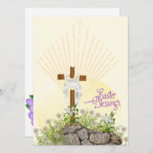 美しいイースター恵み シーズンカード (正面/裏面)