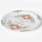 美しいイードムバラク|ラマダン花リースランプ ペーパープレート (アングル)