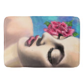 美しいウィメンズレッドローズ – オリジナル絵画ズアート バスマット (正面)