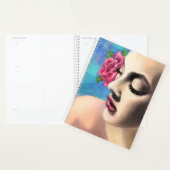 美しいウィメンズレッドローズ – オリジナル絵画ズアート プランナー手帳 (ディスプレー)