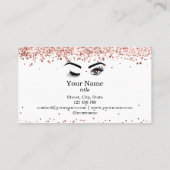 美しいウィンクの目と眉の長い点滅 名刺 (裏面)