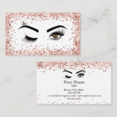 美しいウィンクの目と眉の長い点滅 名刺 (正面/裏面)
